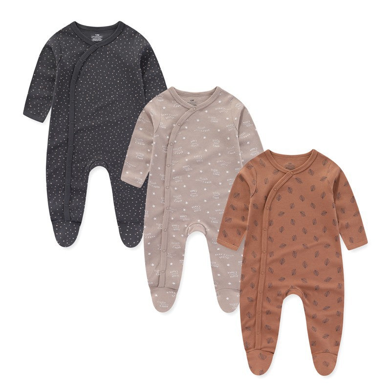 3 Pieces New Baby Cotton Long-sleeved Jumpsuit