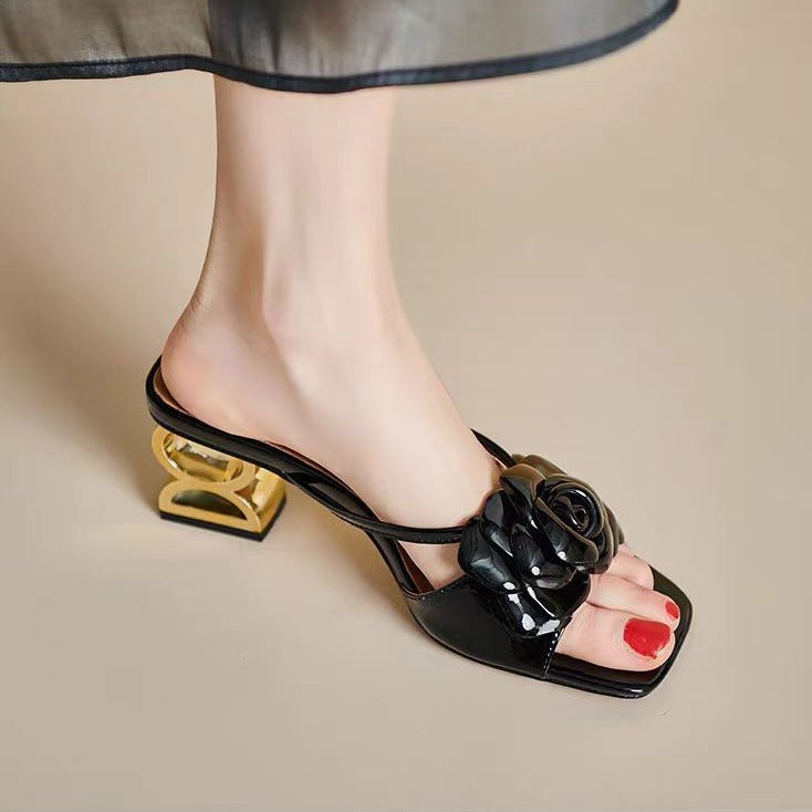 Light Luxury  High Heel Slippers