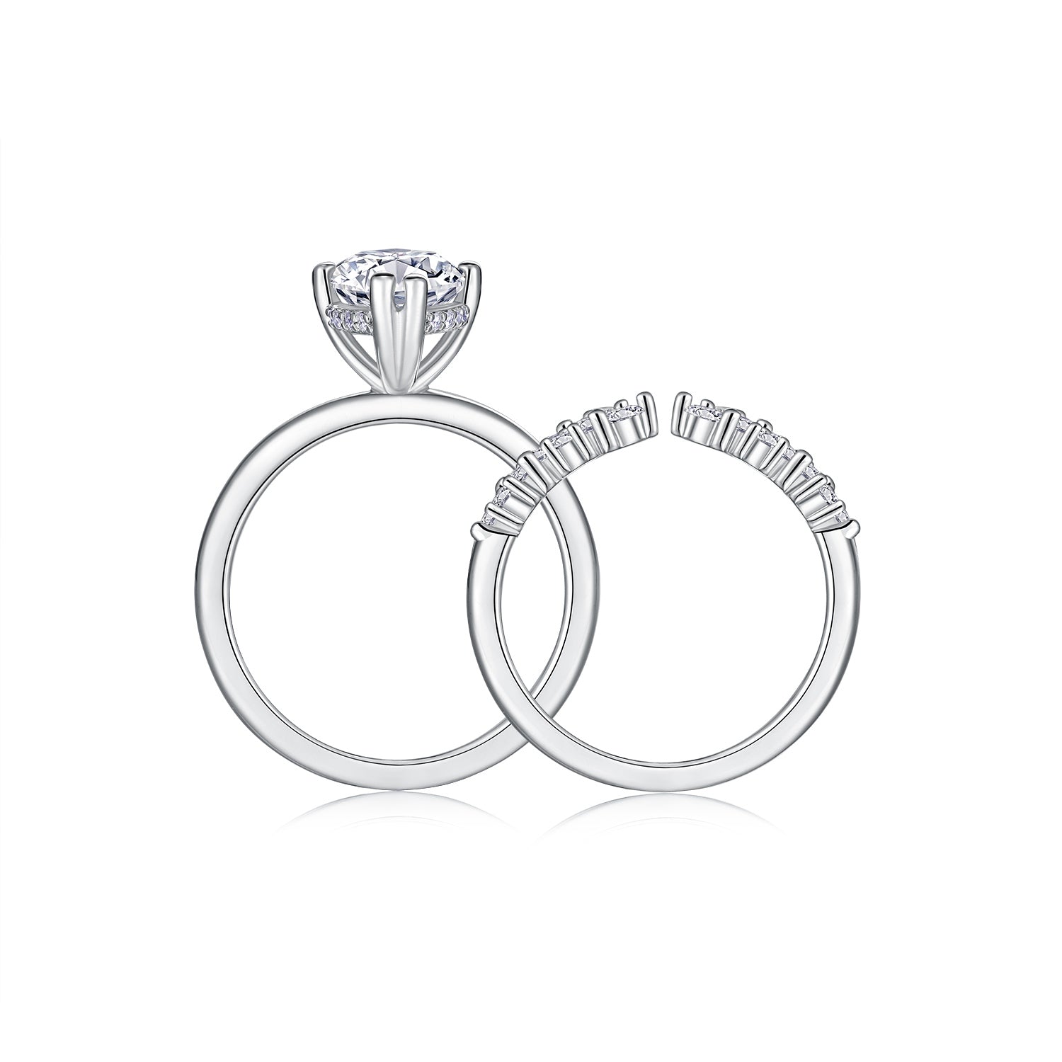 Star Eye Ring - Set With Top-quality Moissanite S925 In Silver And Platinum-plated, This Wedding Ring Can Be Inspected With A Diamond Pen