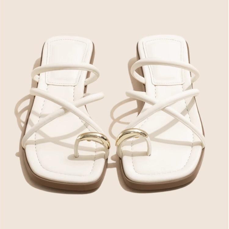 Versatile Fairy Style Toe Casual Slippers