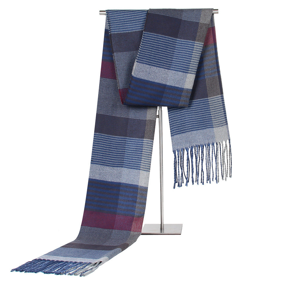 Plaid Middle-aged And Elderly Men's Scarf