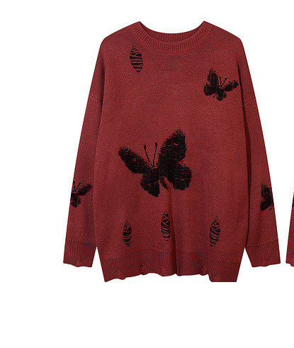 Butterfly New Crew Neck Sweater Casual