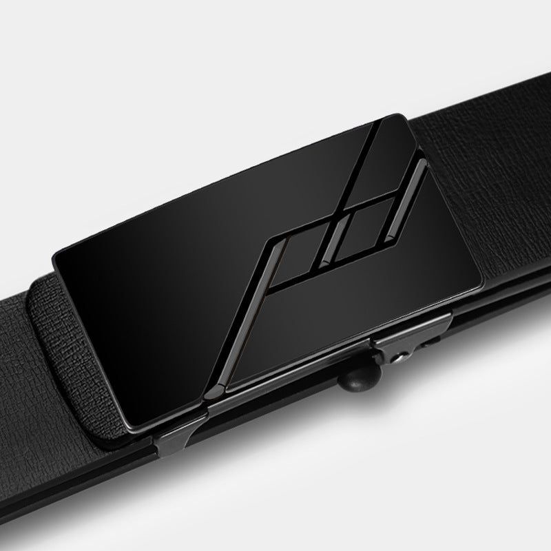 Genuine Leather Toothless Automatic Buckle Cowhide Belt Business Leisure Trend