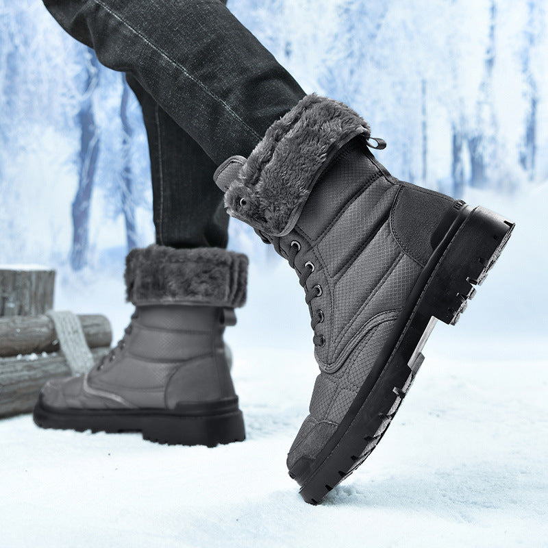 Cotton High Top Boots
