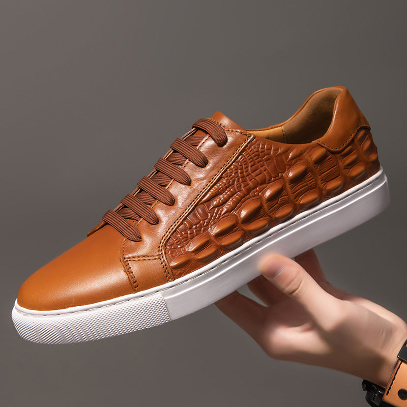 Casual Trend Skate Shoes Pattern Men's Low Trendy Shoes