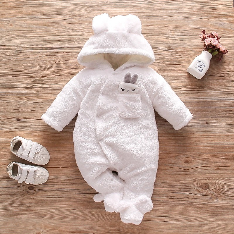 Baby One-piece Thick Cotton Velvet Suit