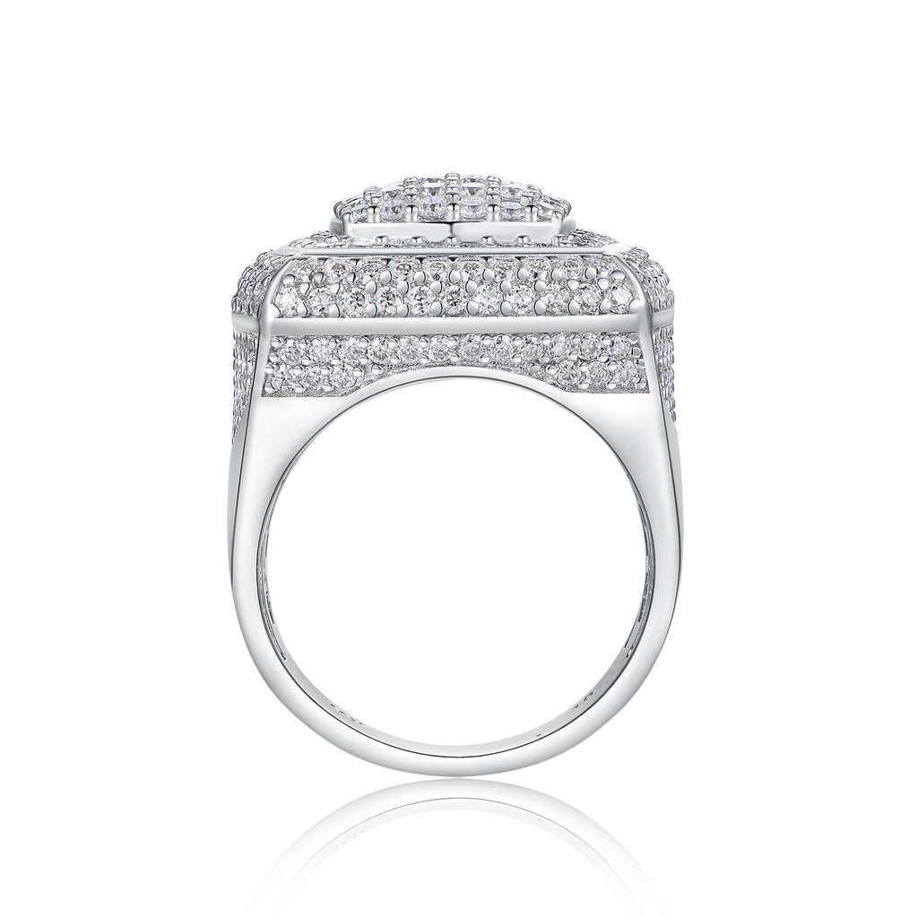 Imperial Moissanite Men’s Ring – S925 Platinum Plated | Diamond Sadaf