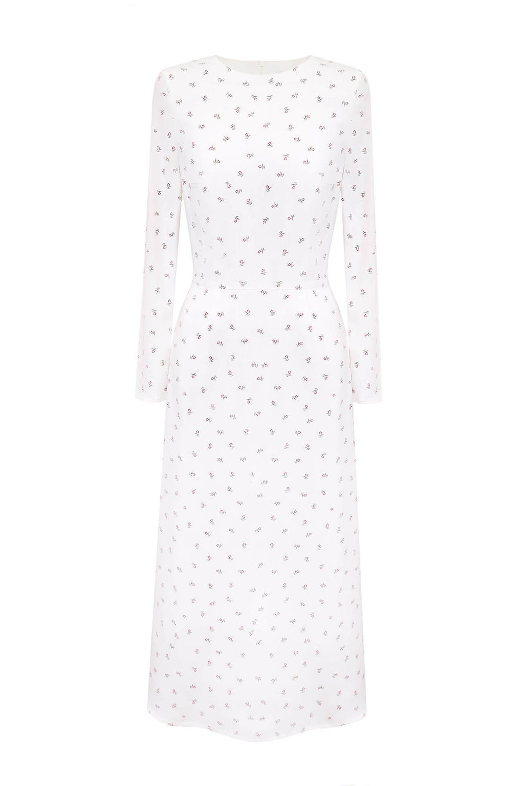 Fitted Vintage Floral Long Sleeve Dress