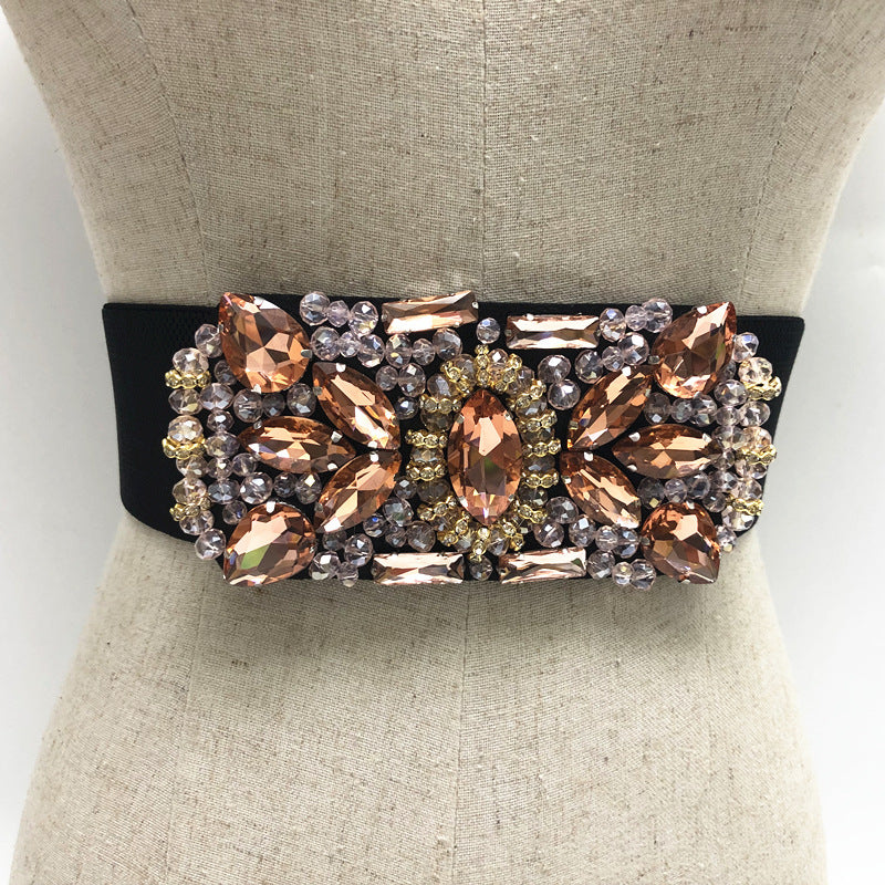 Diamond Ring Crystal Rhinestone Belt