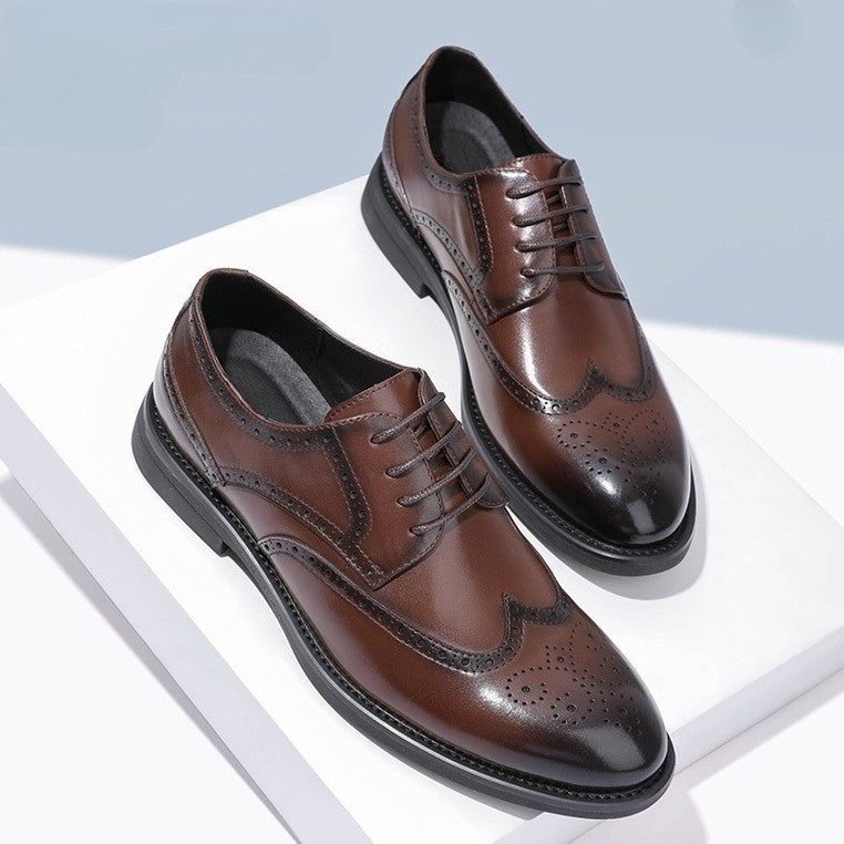 New Brogue Leather Shoes