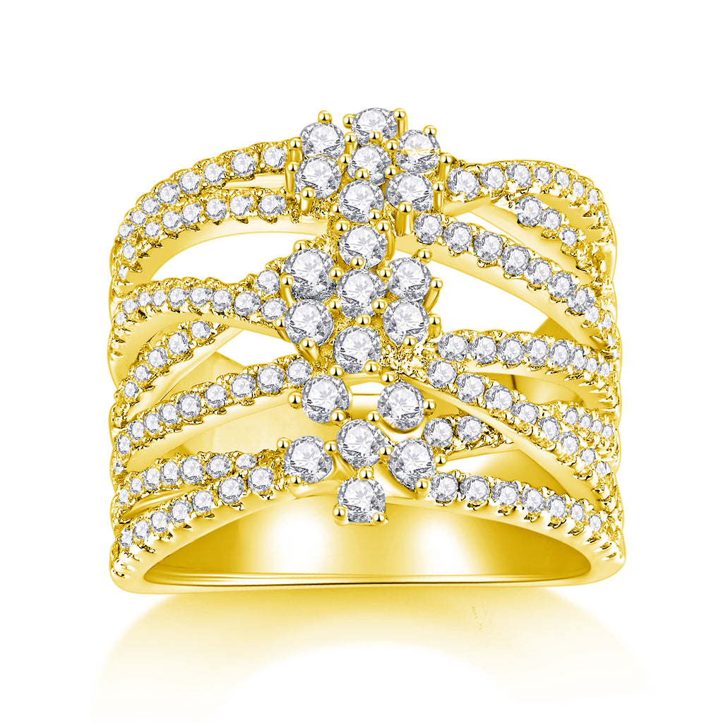 Winter Love Song - A Wedding Ring Set With Top-quality Moissanite S925 Silver And Platinum-plated Diamond Can Be Tested With A Diamond Pen. The Ring Is In Gold And Rose Gold