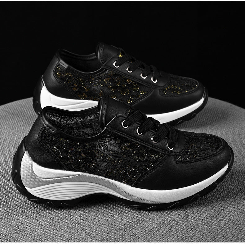 New Korean Style Embroidered Shoes Women's Breathable Sneakers