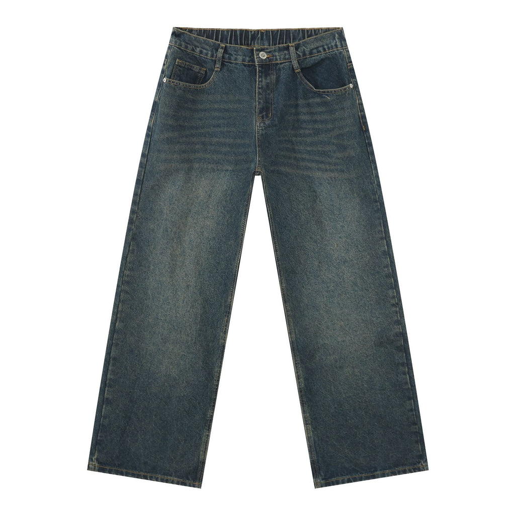 Waist Loose Straight Jeans