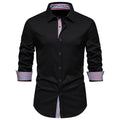 Loose Plaid Stitching Casual Long-sleeved Shirt