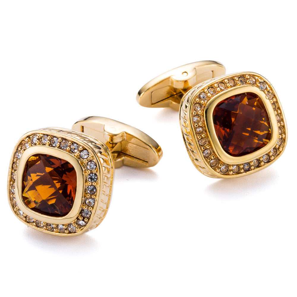 High Quality Classic French Turtle Surface Glass Cufflinks