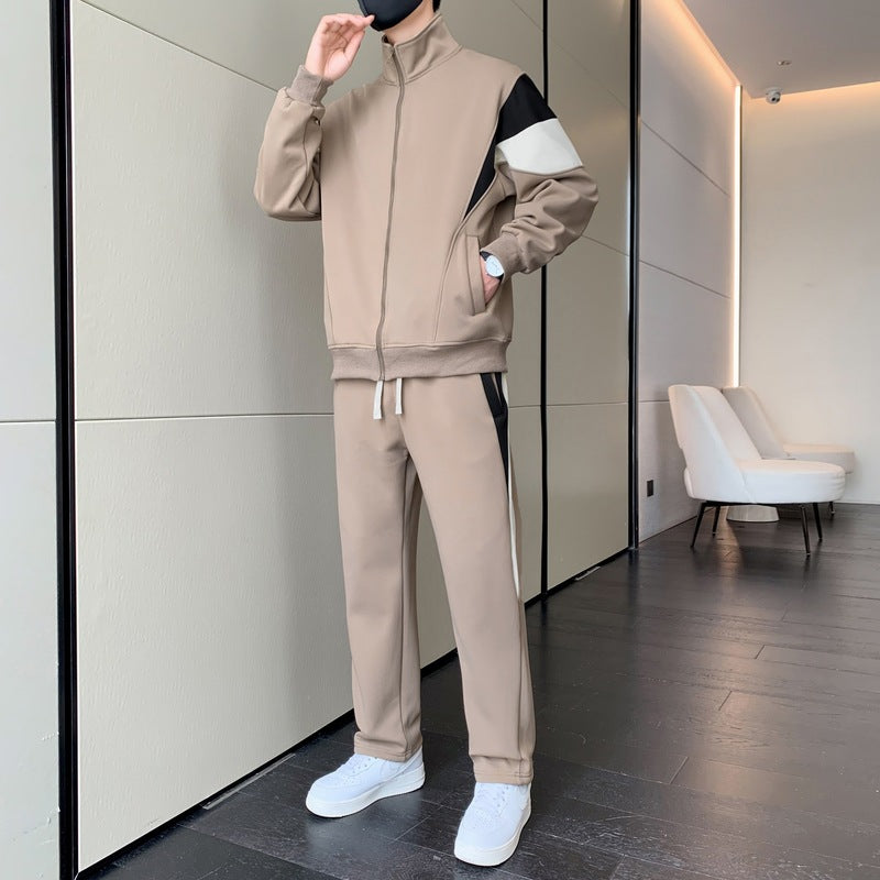 Men's Loose Casual Sport Cardigan Suit