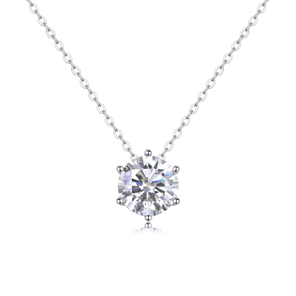 Afternoon Rose - A Fashionable And Light Luxury Jewelry Pendant Necklace Set With Top-quality Moissanite, S925 Silver Plated Platinum