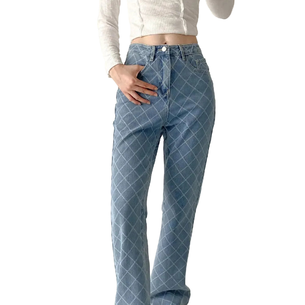 Retro Denim Boot-cut Pants