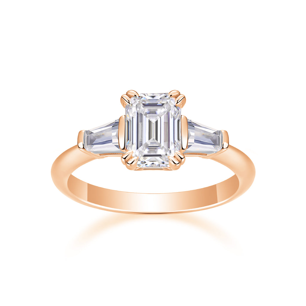 Contract - Set With Top-quality Moissanite S925 Silver And Platinum-plated Diamond Wedding Ring. The Ring Can Be Tested With A Diamond Pen In Gold And Rose Gold