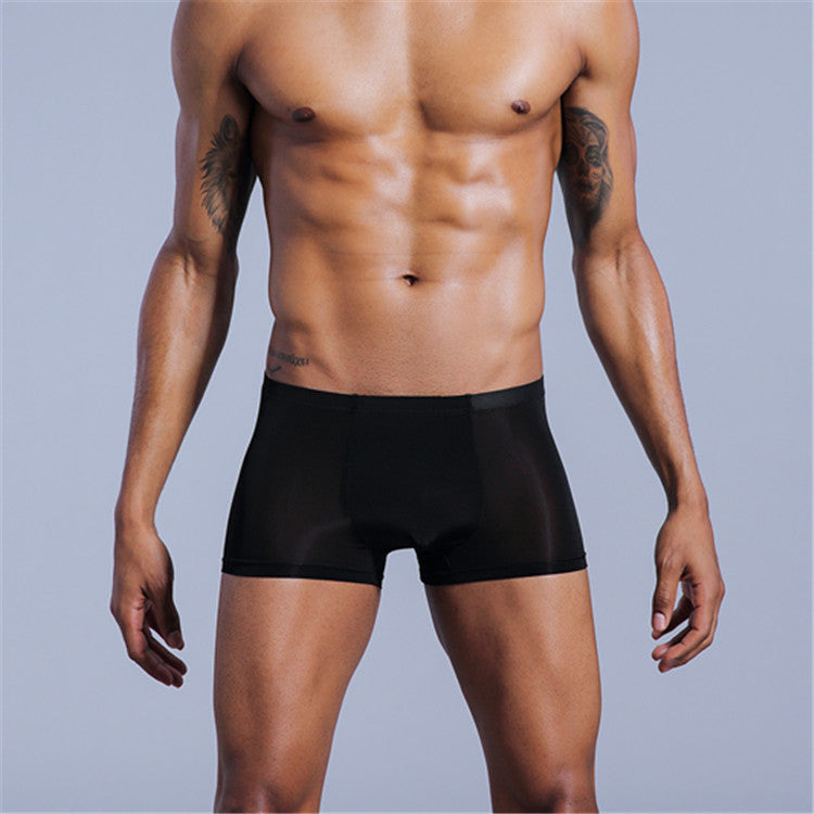 Translucent elastic comfortable boxer shorts