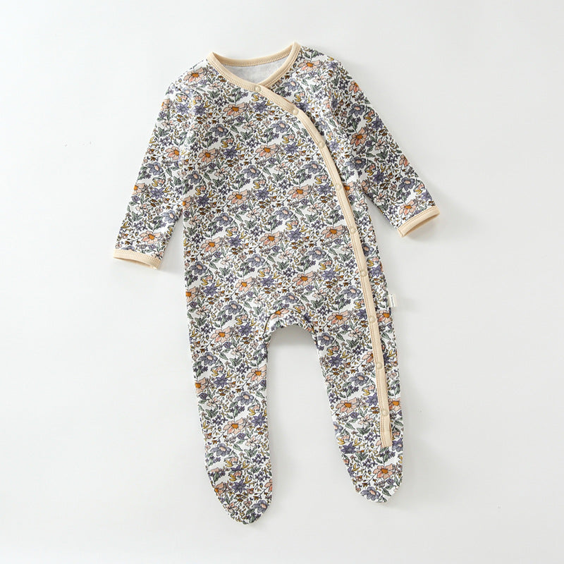 Newborn Baby's Foot Cover Bodysuit For Boys And Girls