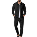Men's Zipper Pocket Lapels Slim-fit Cardigan Jacket Suits