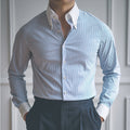 Men's Slim Fit Pointed Collar Long Sleeve Shirt With Different Colors