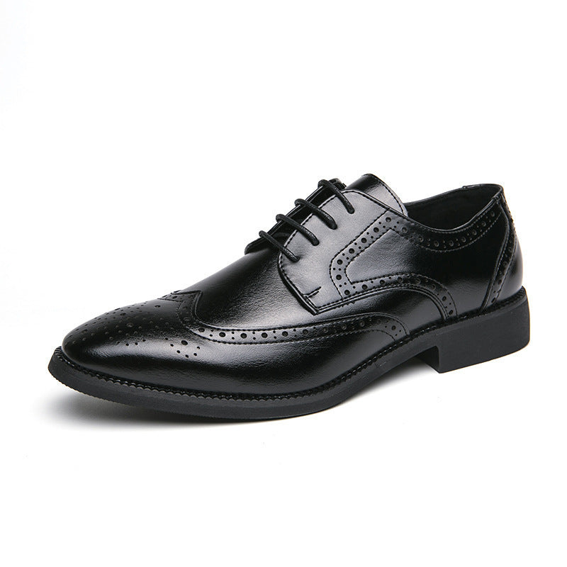 British Style Pointed Leather Shoes