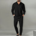 Zipper Long Sleeve Trousers Suit