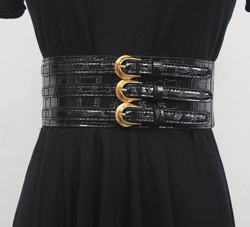 Belt  Dual-use Wide  All-match Coat Suit Skirt Sweater