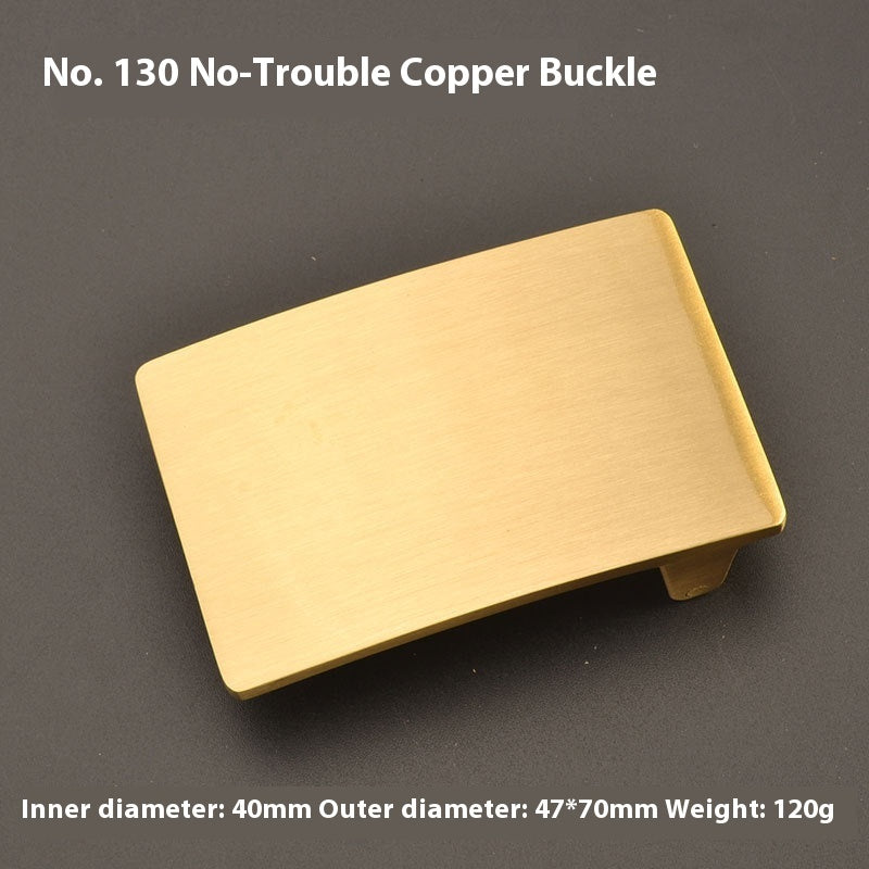 Pure Brass Belt Buckle Outer Wear Buckle Plate Pant Belt Buckle Accessories