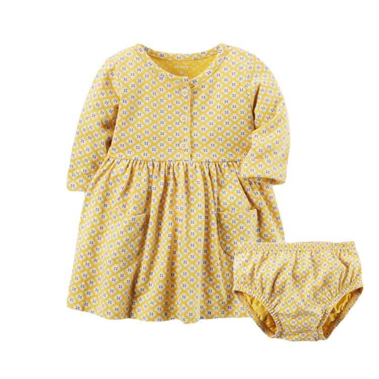 Casual Long-sleeved One-piece Skirt With Briefs Inside