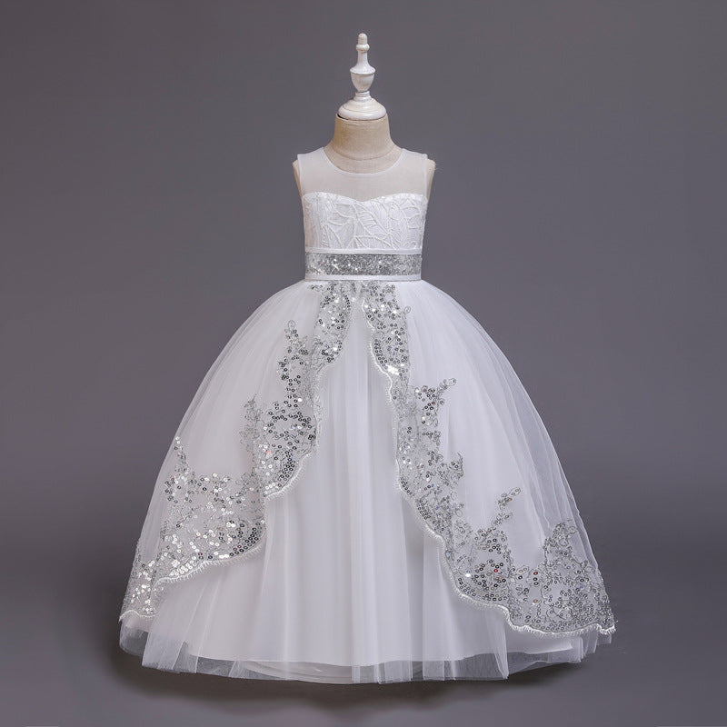 3D Lace Flower Girl  Dress