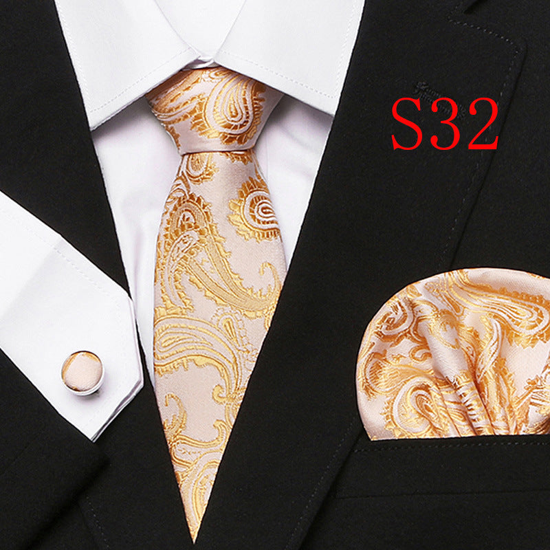 Paisley Series European And American Fashion Tie Three-piece Suit