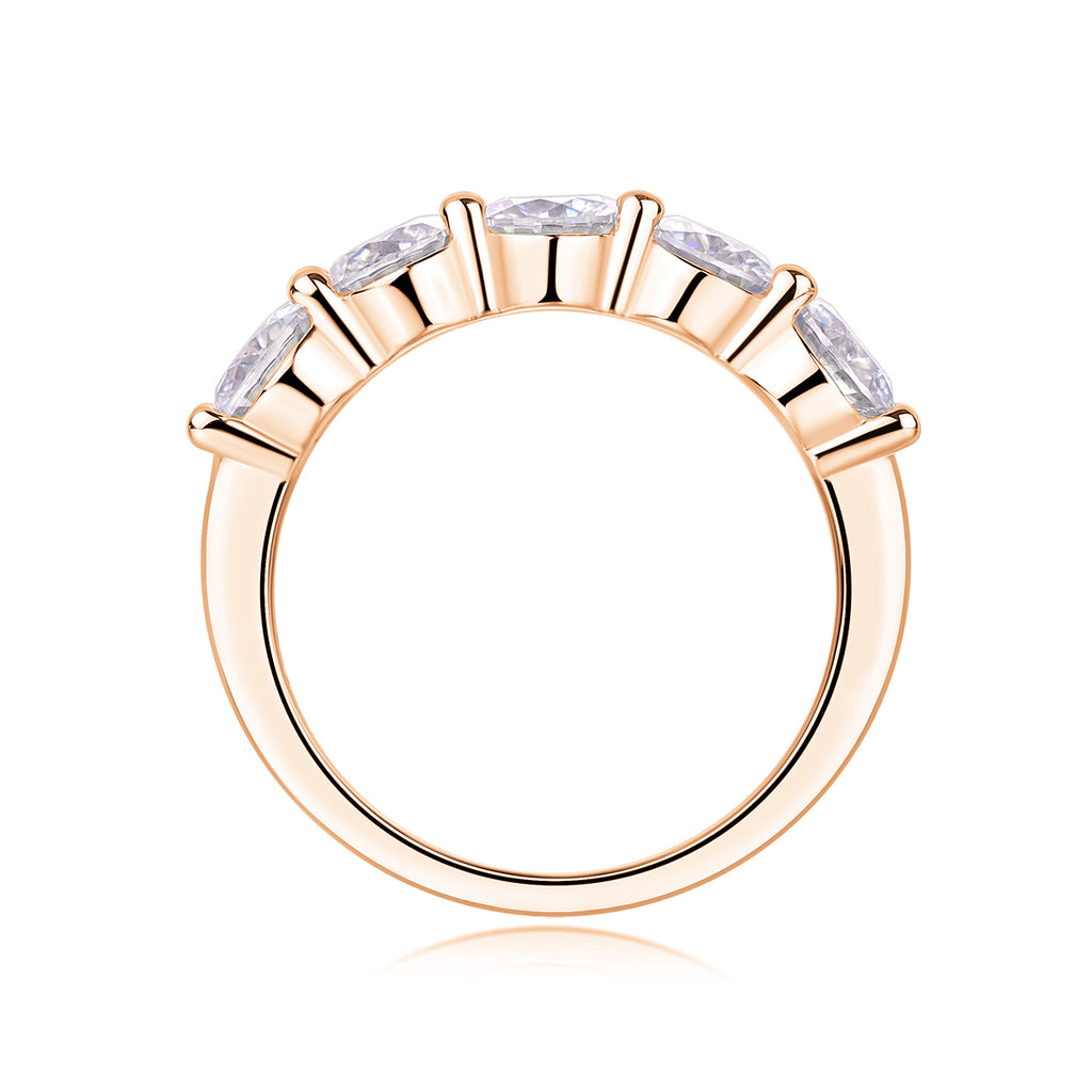 A Luxurious And Fashionable Light Luxury Jewelry Silver Ring Set With Top-quality Moissanite, S925 Silver Plated With Platinum