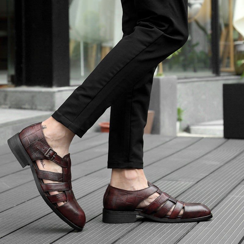 Men’s Hollow Business Formal Buckle Shoes