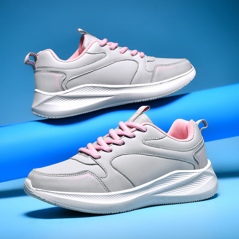 Waterproof Leather Soft Bottom Casual Sneaker Women