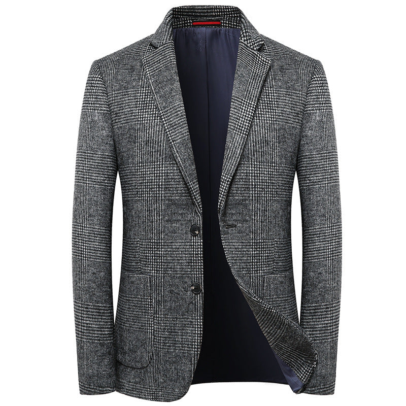 Business Men's Wool Casual Striped Suit Jacket