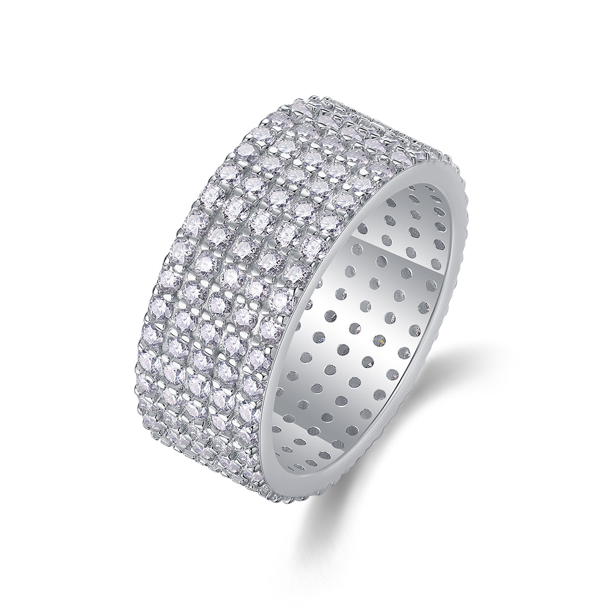 Star Secret - A Wedding Ring Set With Top-quality Moissanite S925 Silver And Platinum-plated Diamond Can Be Tested With A Diamond Pen