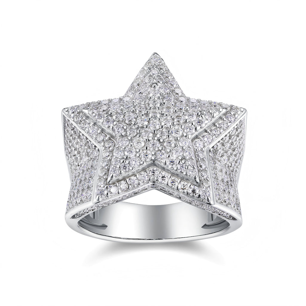 Sirius Moissanite Men’s Ring – S925 Platinum Plated