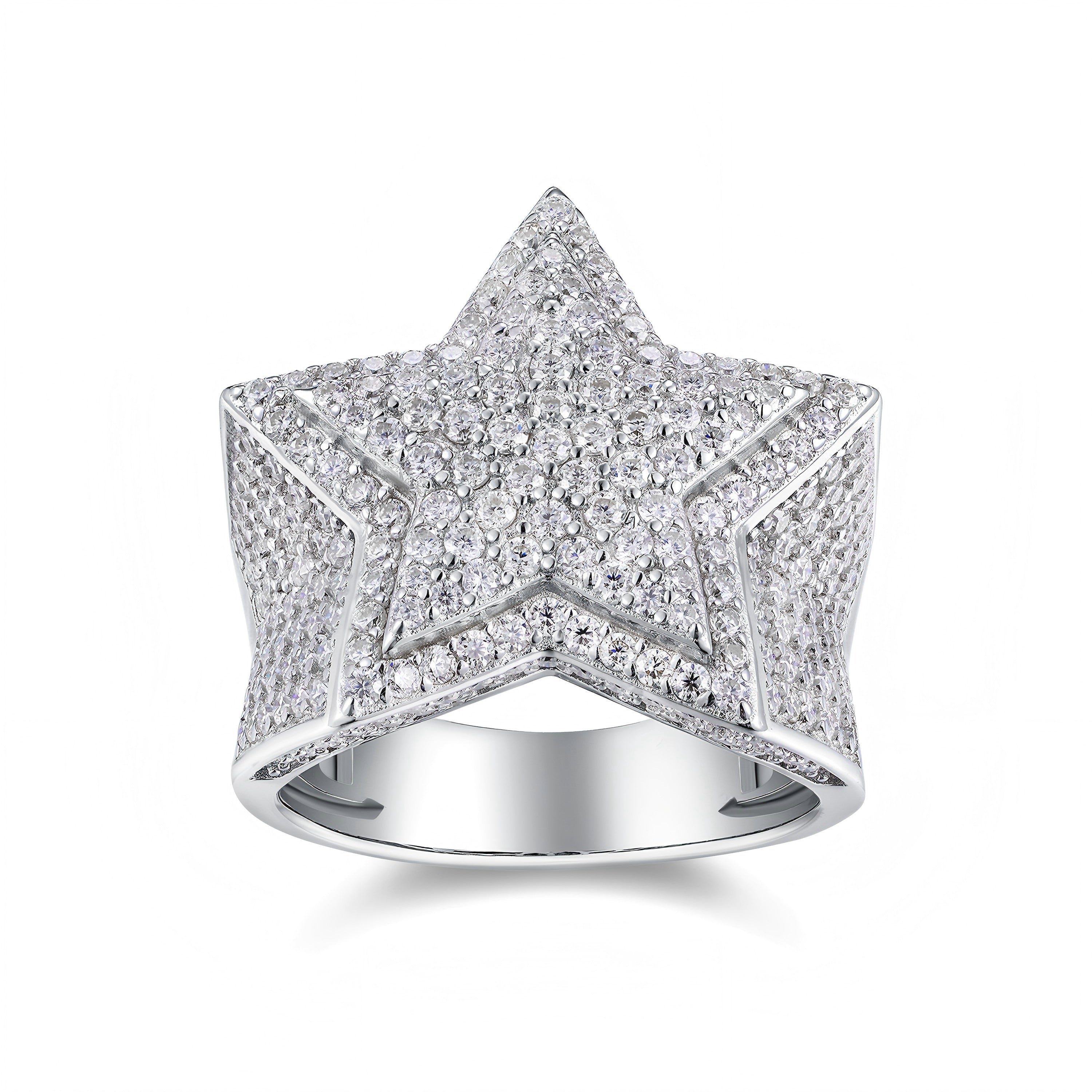 Sirius Moissanite Men’s Ring – S925 Platinum Plated