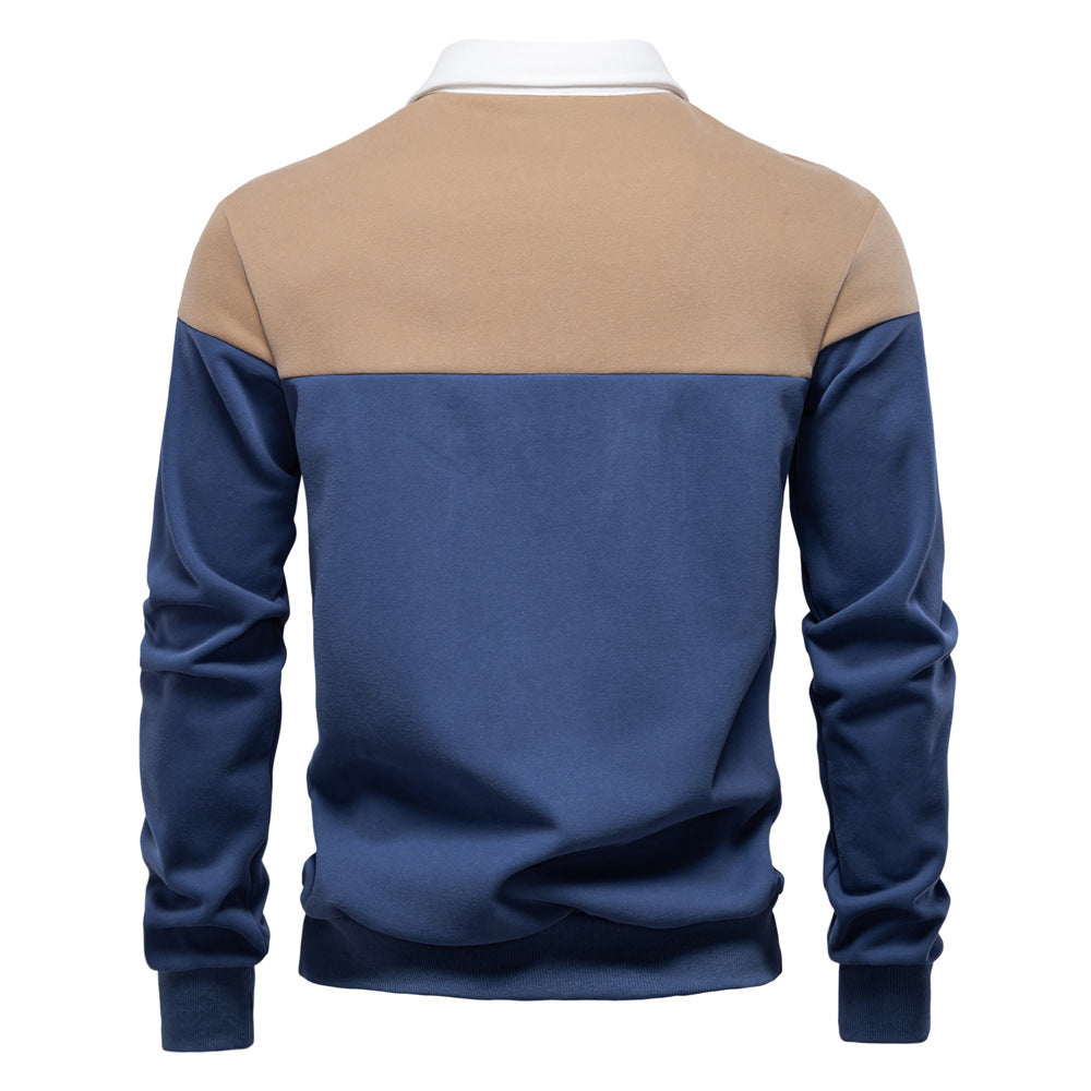 Men's Casual Long-sleeved Polo Collar Sweater