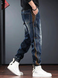 American-style Heavy New Patchwork Overalls Men