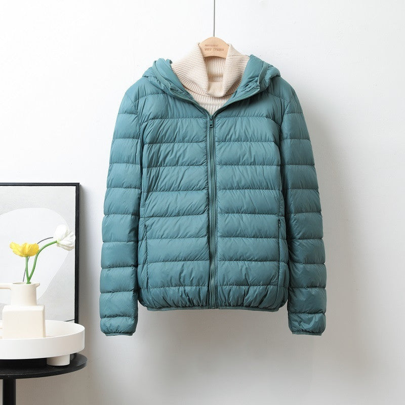 Jacket  Short Stand Collar Hooded