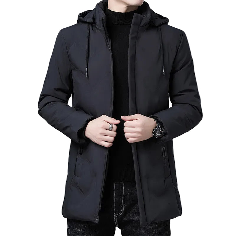 Casual Thickening Mid-length Hooded