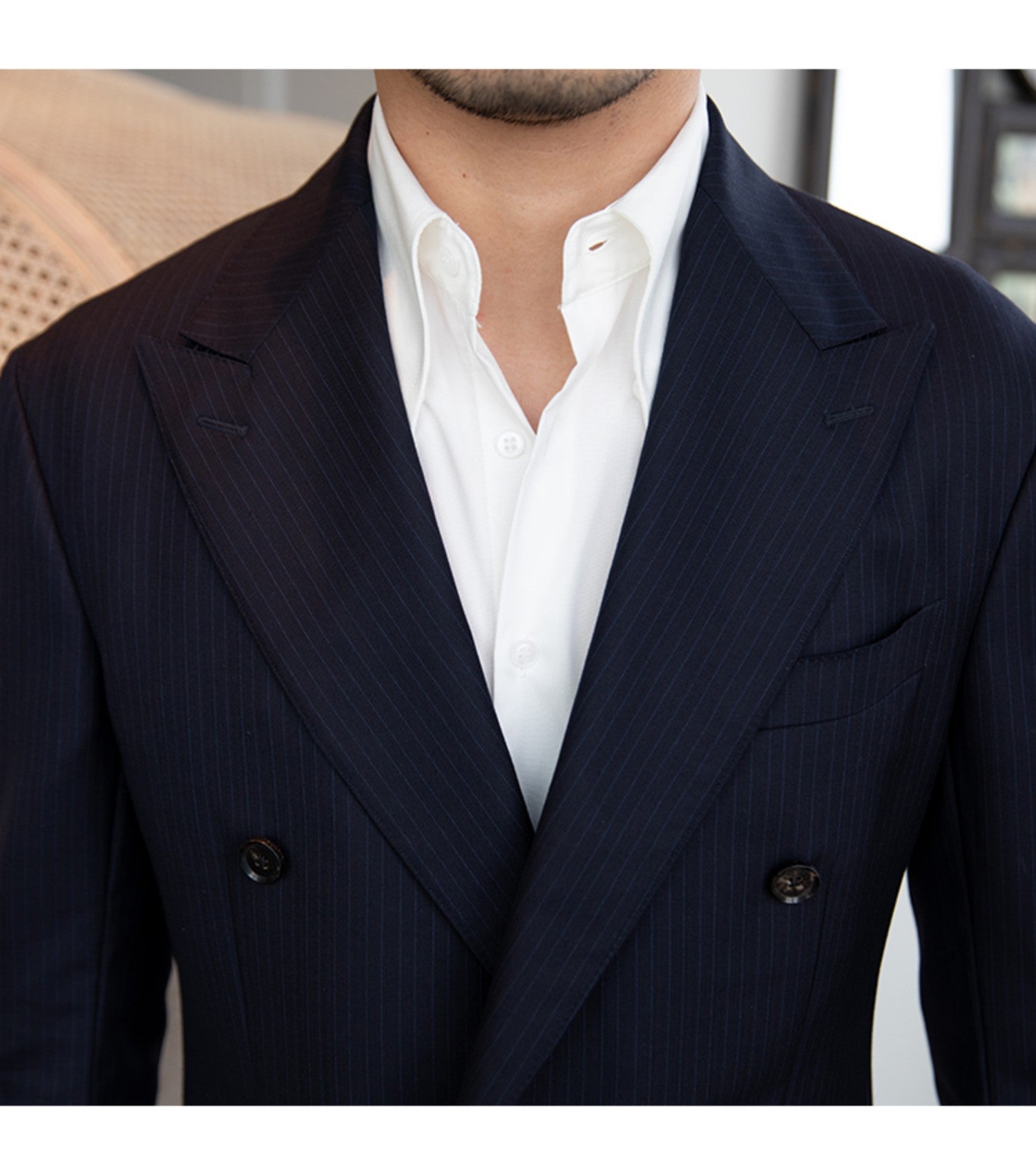 Men’s Wrinkle-Free Slim Fit Shirt – Big Pointed Collar