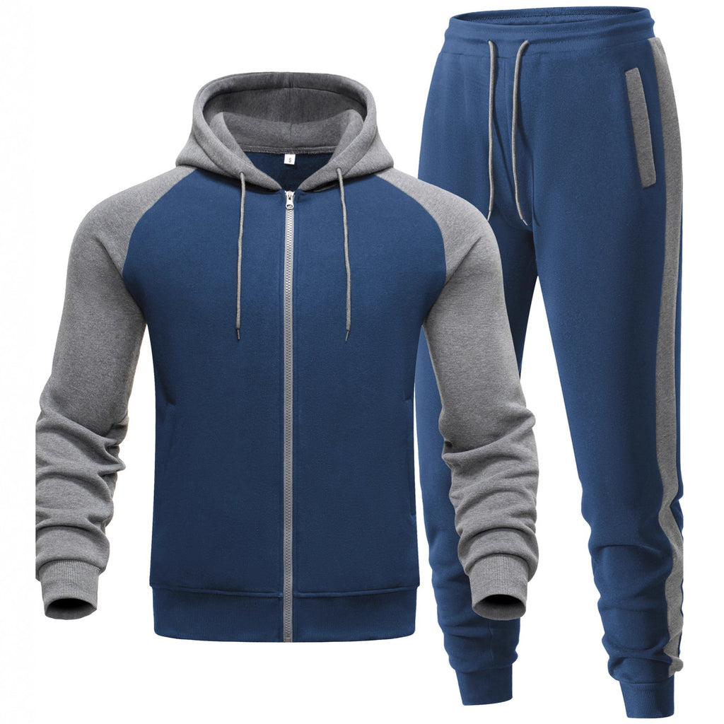 Raglan-sleeve Hooded Sweatshirt Casual Sportswear