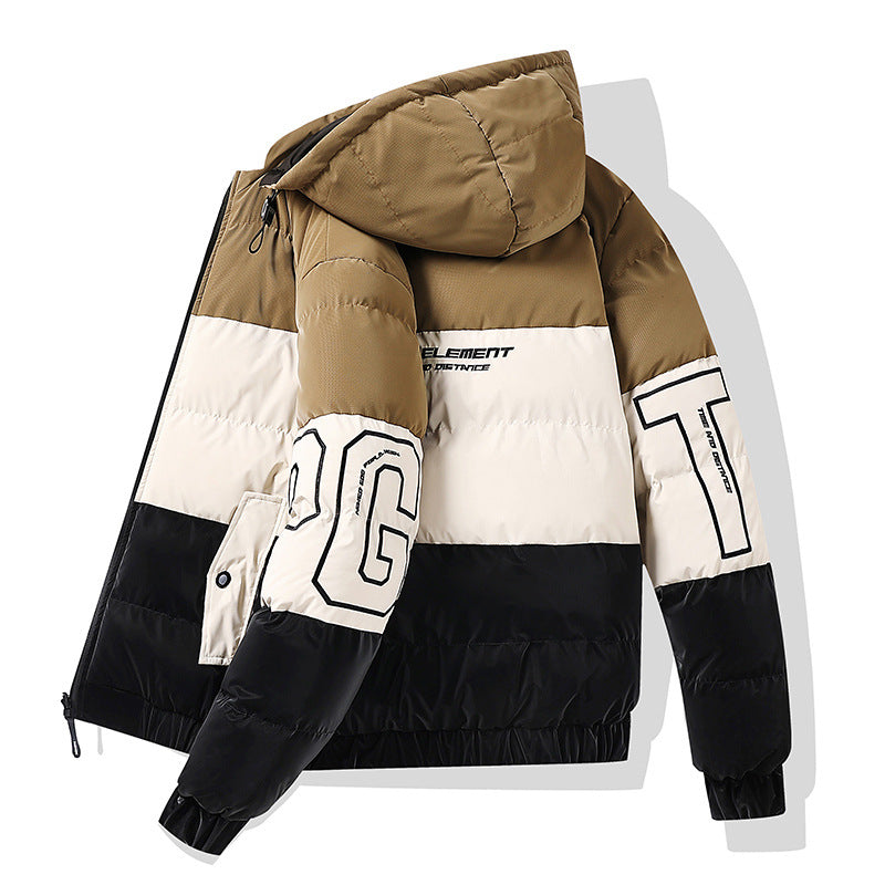 Color-blocking Reversible Cotton Jacket