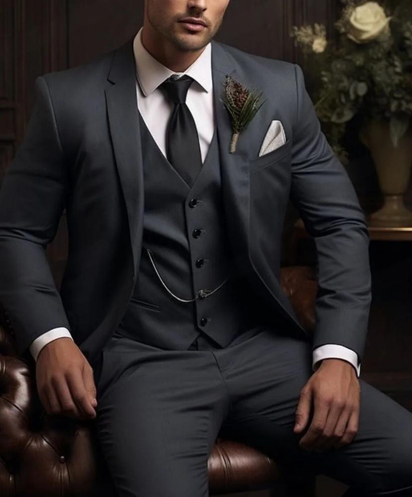 Men's High Sense Temperament Banquet Business Slim Fit Fashion Men's Suit