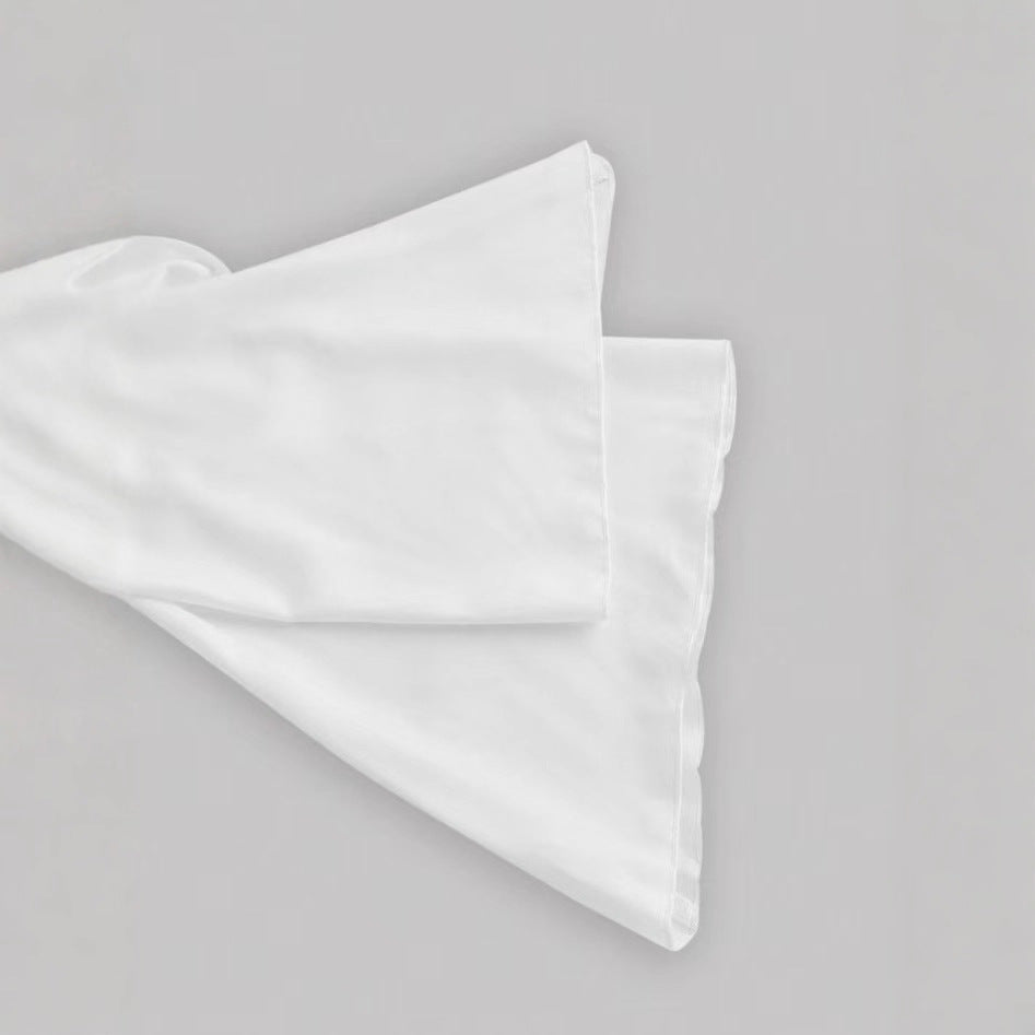 New Pleated Slim Fit Trendy Slimming Shirt Ruffled Flared Sleeve Shirt